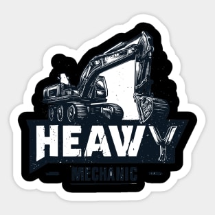 HEAVY EQUIPMENT mechanic sihouette 1 Sticker